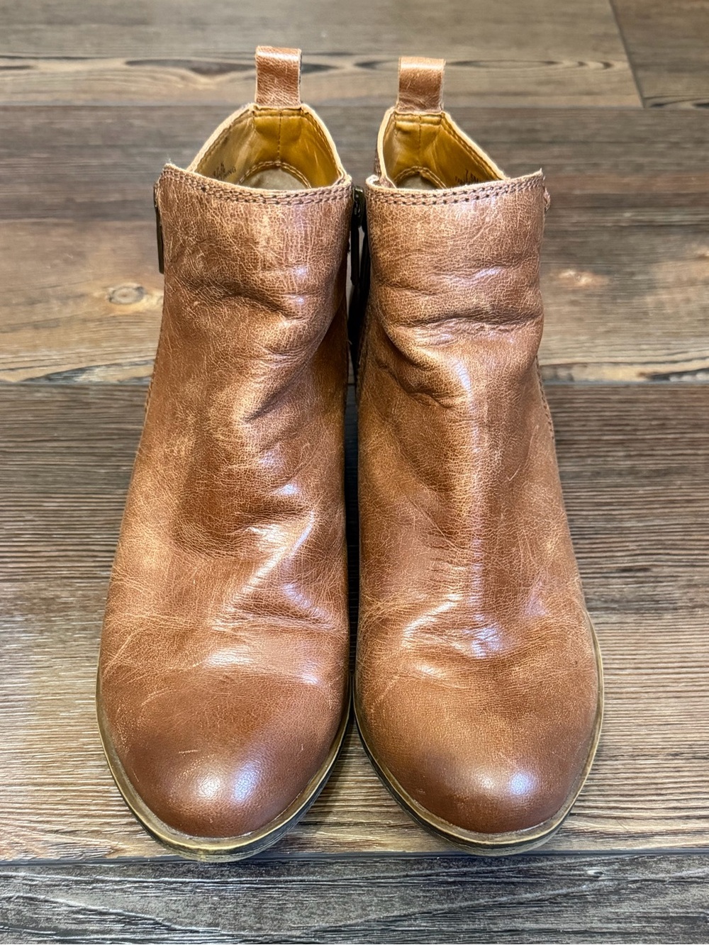 Lucky Brand - Women’s Tan Leather Ankle Boots
